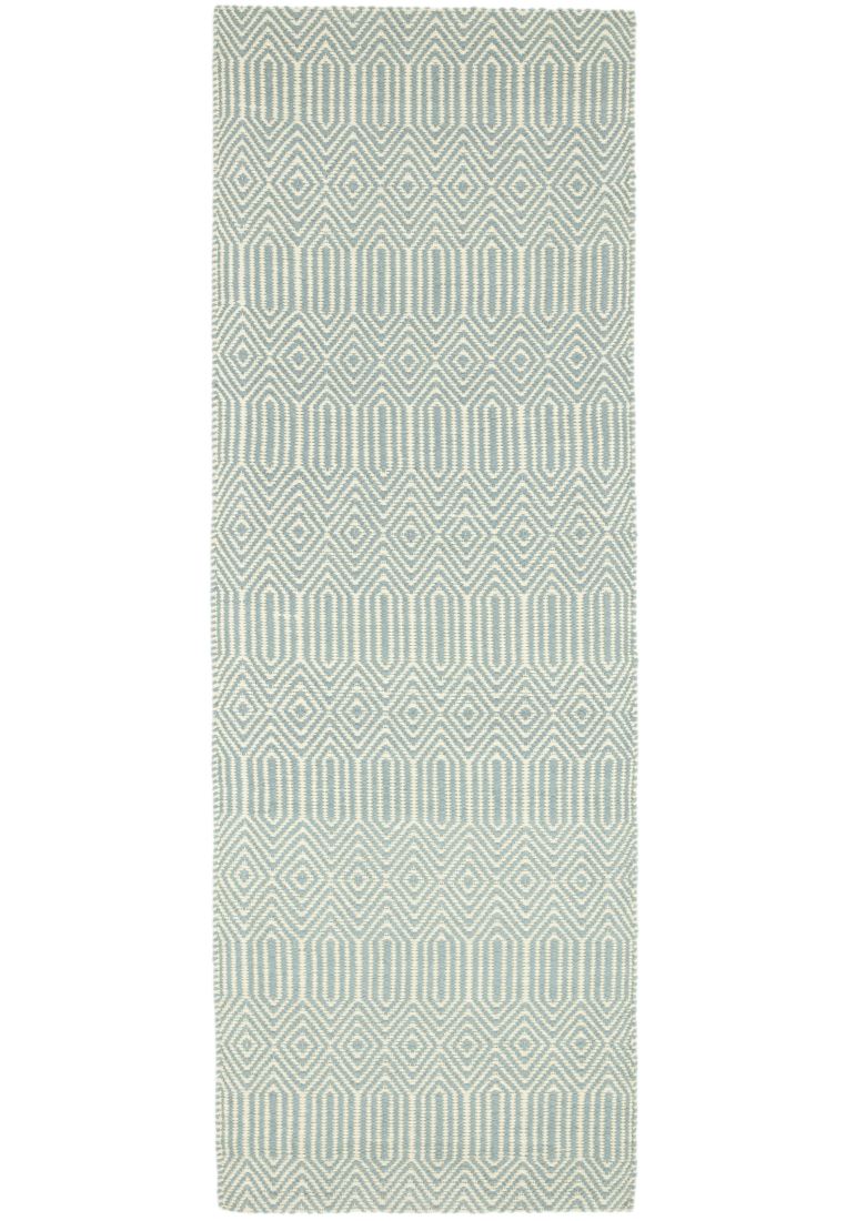 Sloan Geometric Flatweave Cotton Rug - Duck Egg Sloan Geometric Flatweave Cotton Rug - Duck Egg