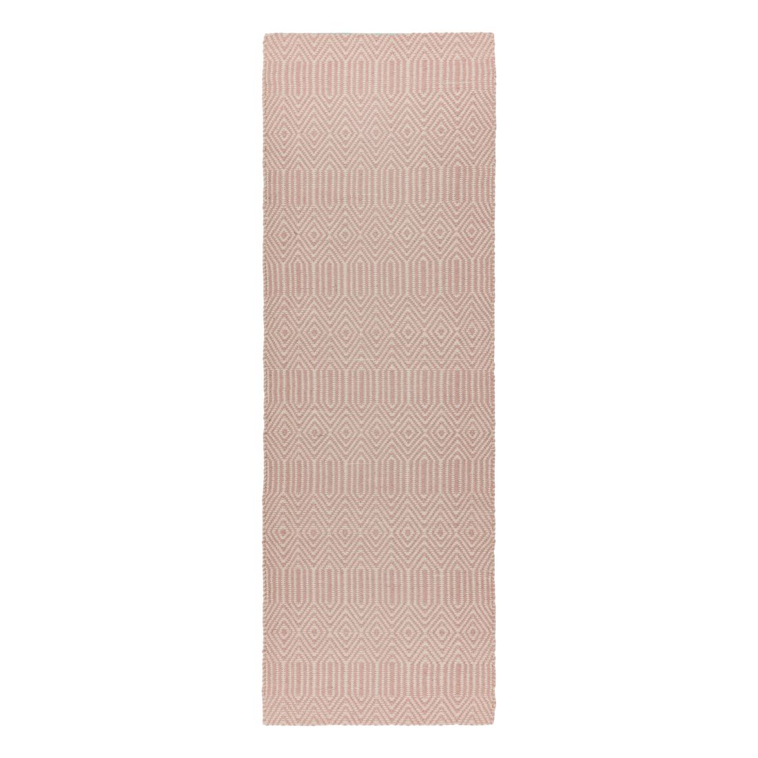 Sloan Geometric Flatweave Cotton Rug - Pink