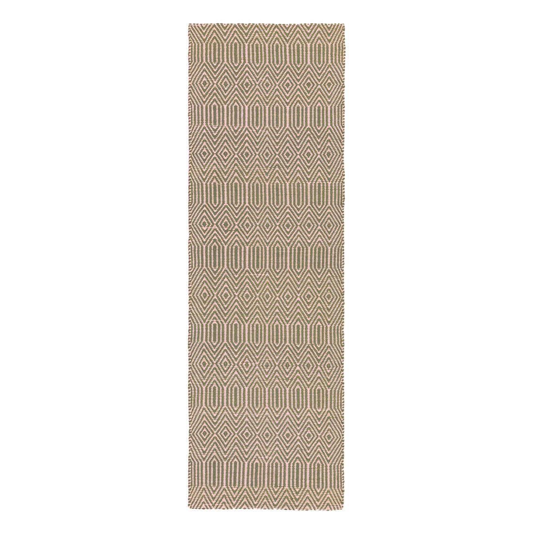 Sloan Geometric Flatweave Cotton Runner - Taupe