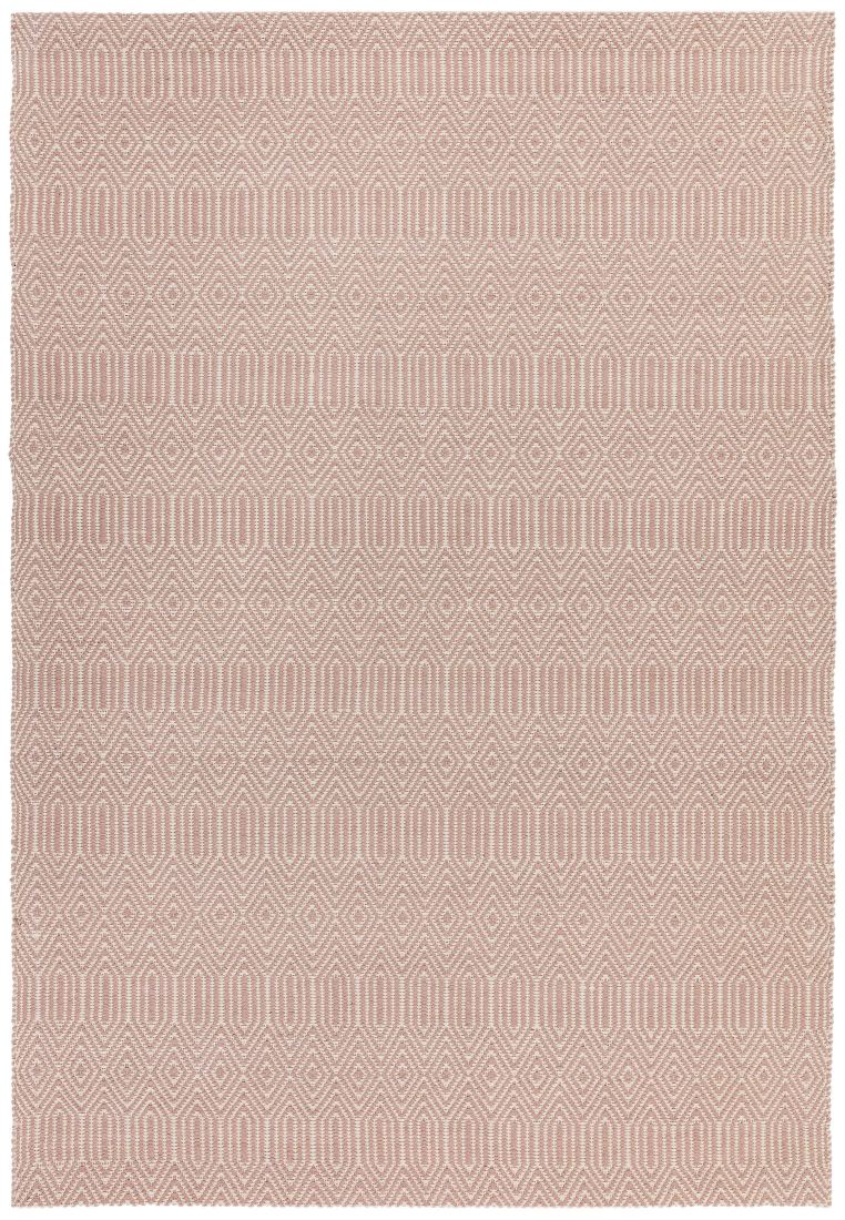 Sloan Geometric Flatweave Cotton Rug - Pink