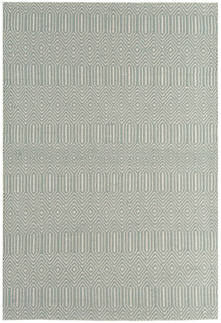Sloan Geometric Flatweave Cotton Rug - Duck Egg Sloan Geometric Flatweave Cotton Rug - Duck Egg