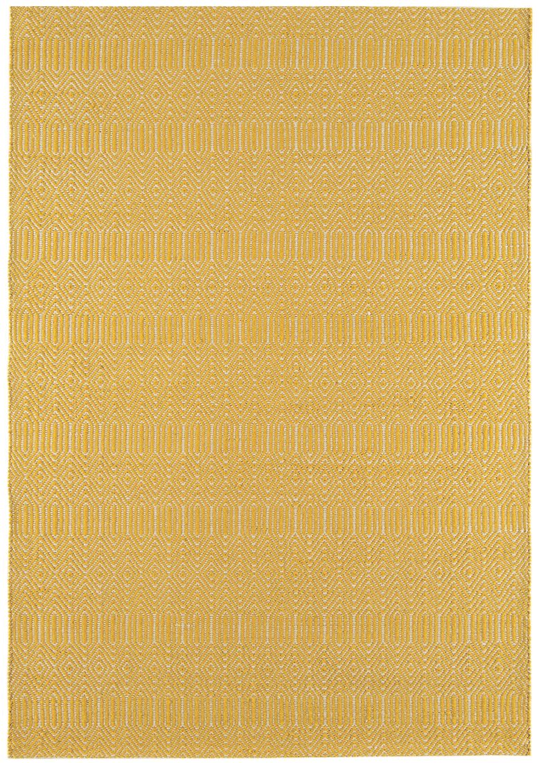 Sloan Geometric Flatweave Cotton Rug - Mustard