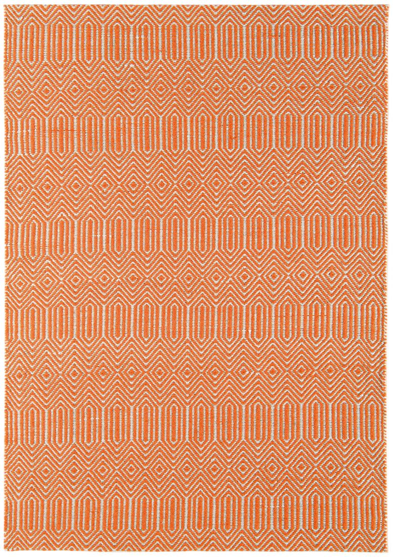 Sloan Geometric Flatweave Cotton Rug - Orange Sloan Geometric Flatweave Cotton Rug - Orange