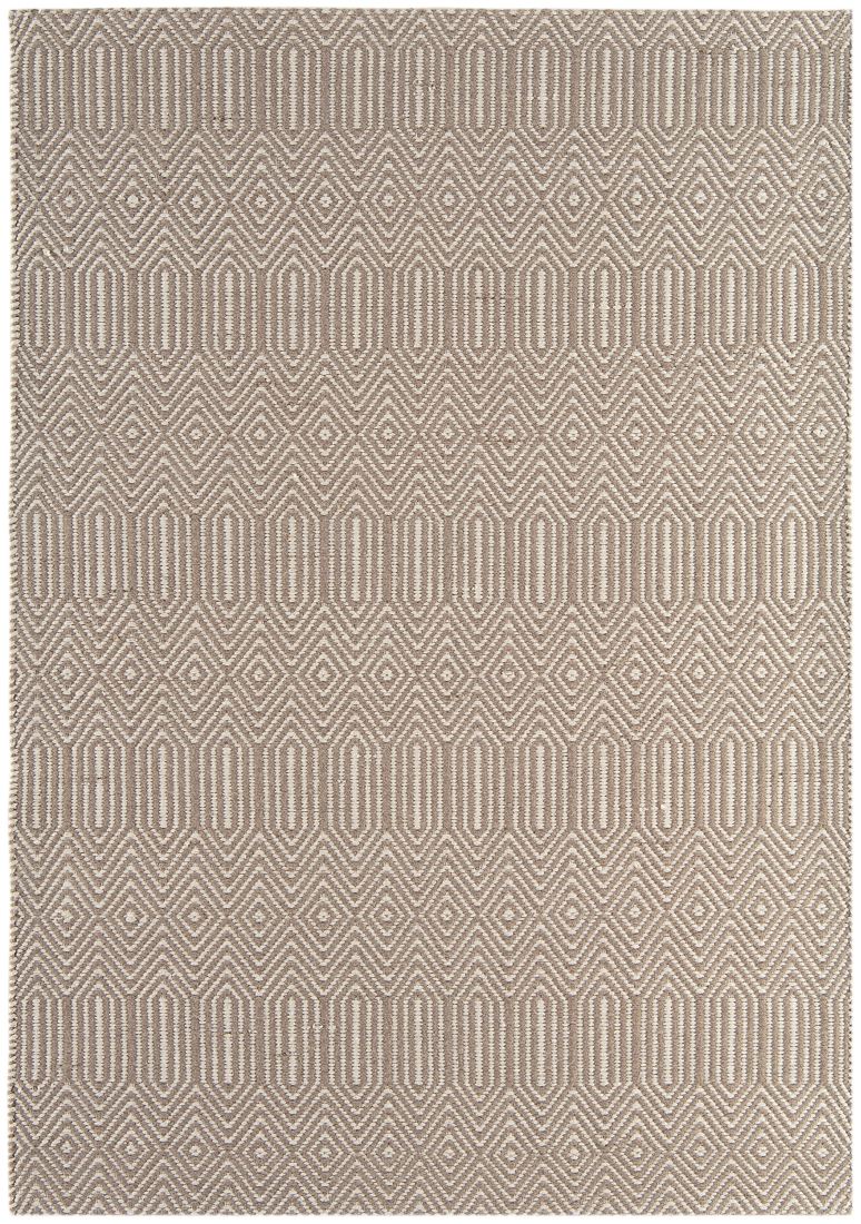 Sloan Geometric Flatweave Cotton Rug - Taupe