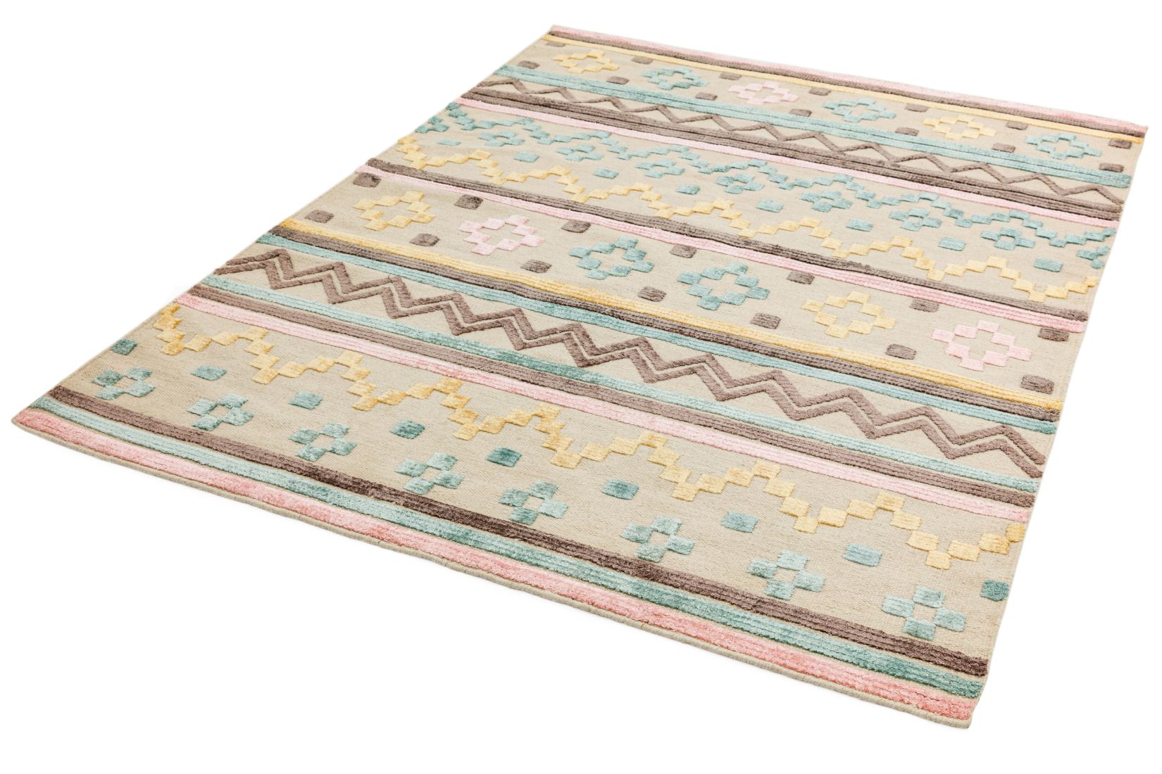 Theo Woven Kelim Rug - Soft Tone Geo Theo Woven Kelim Rug - Soft Tone Geo