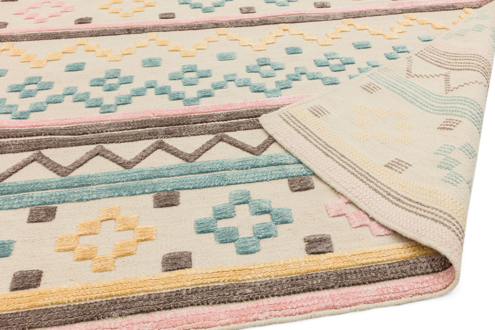 Theo Woven Kelim Rug - Soft Tone Geo Theo Woven Kelim Rug - Soft Tone Geo