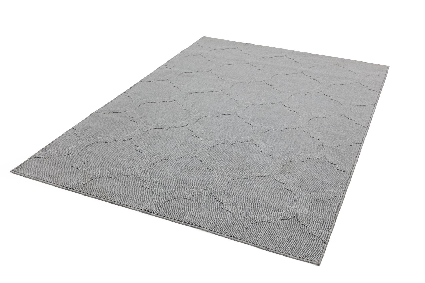 Antibes In/Outdoor Geometric Rug -  Grey Trellis AN01