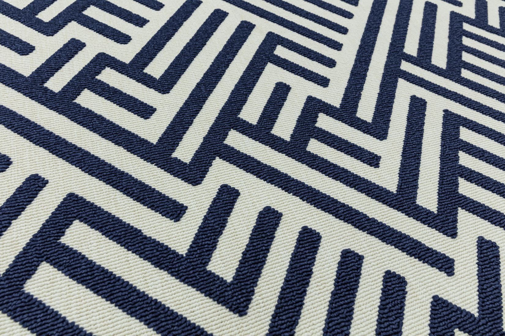 Antibes In/Outdoor Geometric Rug - Blue White Linear AN04