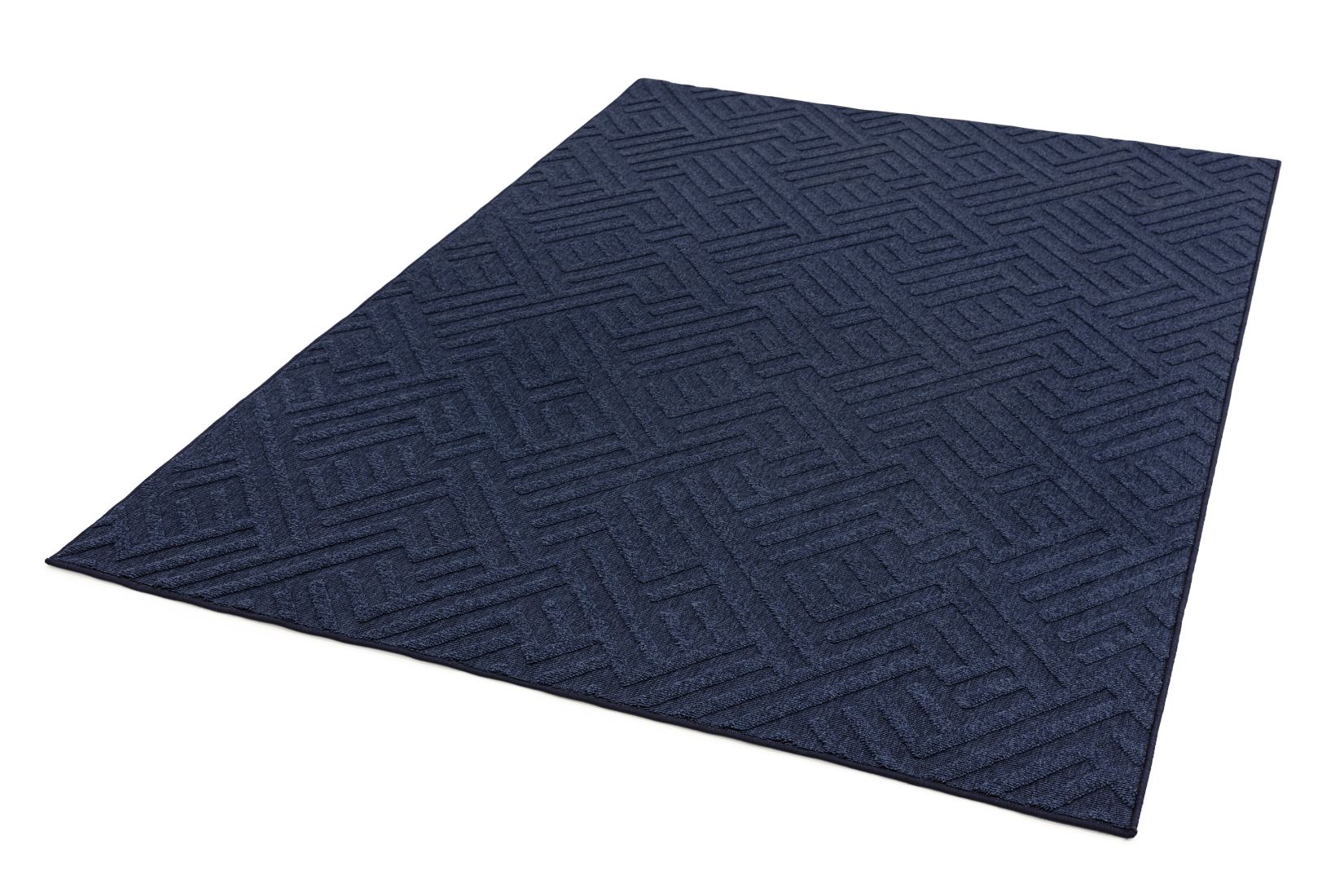 Antibes In/Outdoor Geometric Rug - Blue Linear AN05