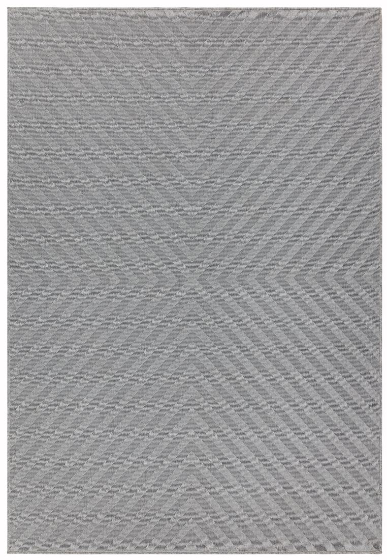 Antibes In/Outdoor Geometric Rug -  Light Grey Arrow AN07