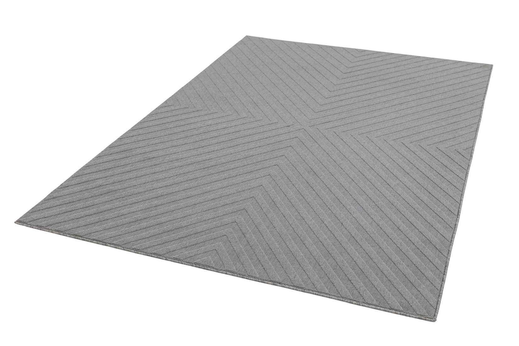 Antibes In/Outdoor Geometric Rug -  Light Grey Arrow AN07