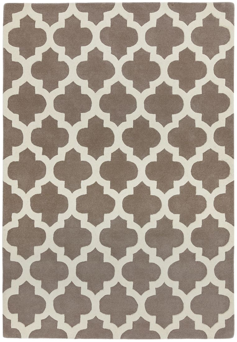 Artisan Luxurious Thick Wool Trellis Rug - Taupe Artisan Luxurious Thick Wool Trellis Rug - Taupe