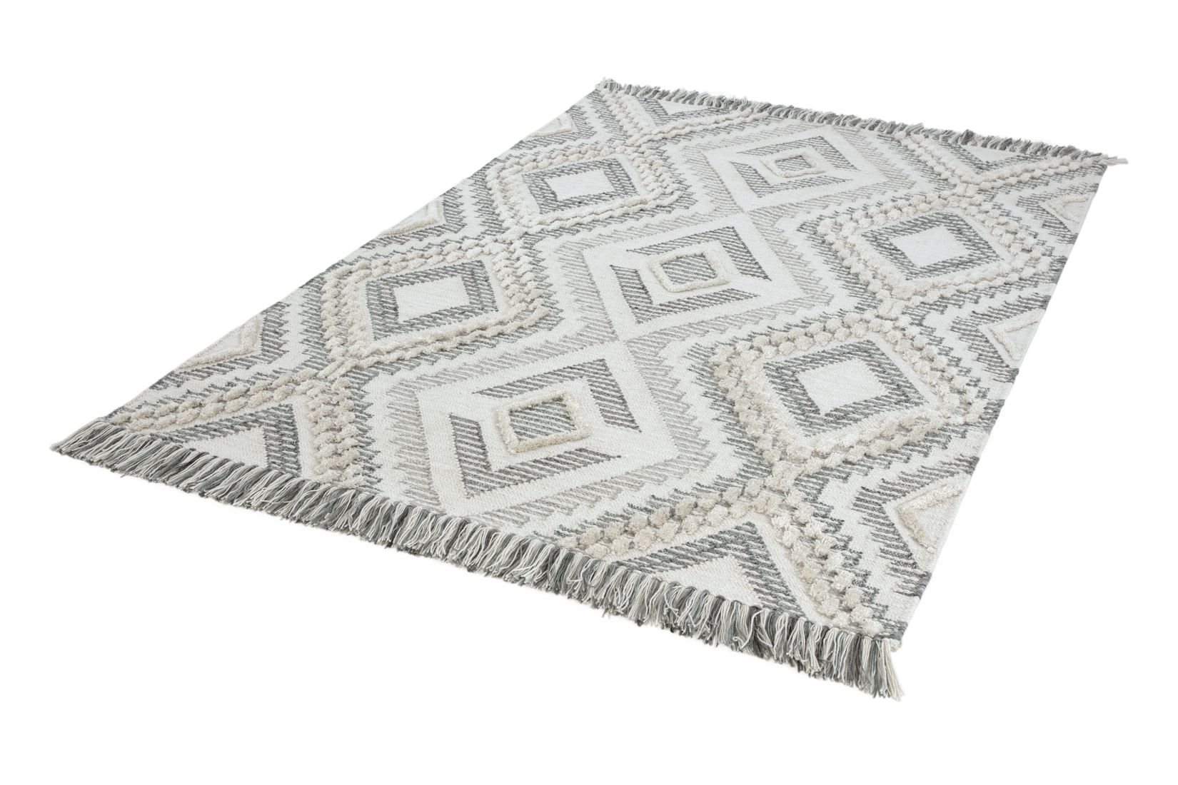 Carlton Geometric Rug - Grey