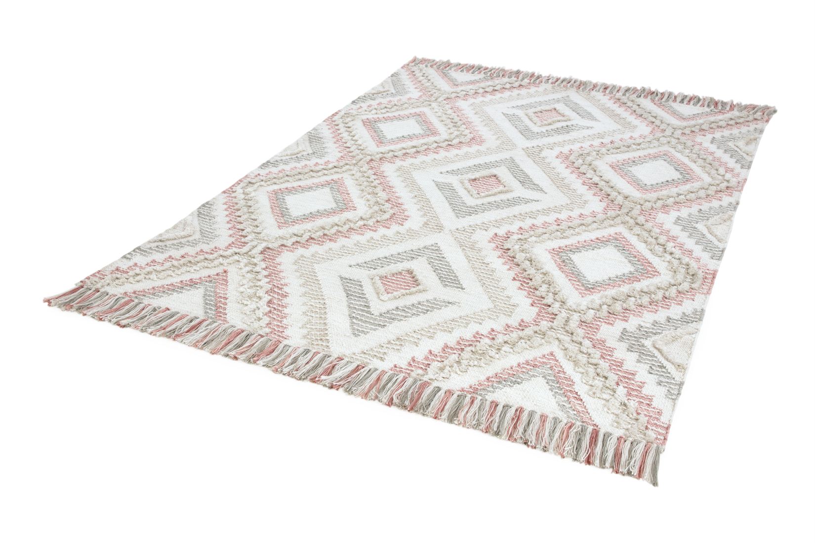 Carlton Geometric Rug - Pink