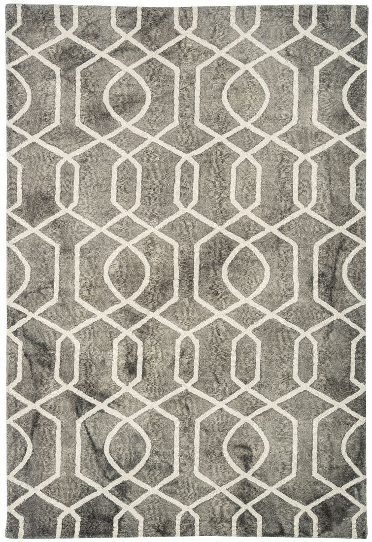 Fresco Dip Dyed Wool Geometric Rug - Grey Fresco Dip Dyed Wool Geometric Rug - Grey
