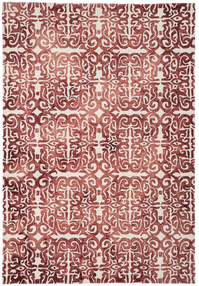 Fresco Dip Dyed Wool Geometric Rug - Red Fresco Dip Dyed Wool Geometric Rug - Red