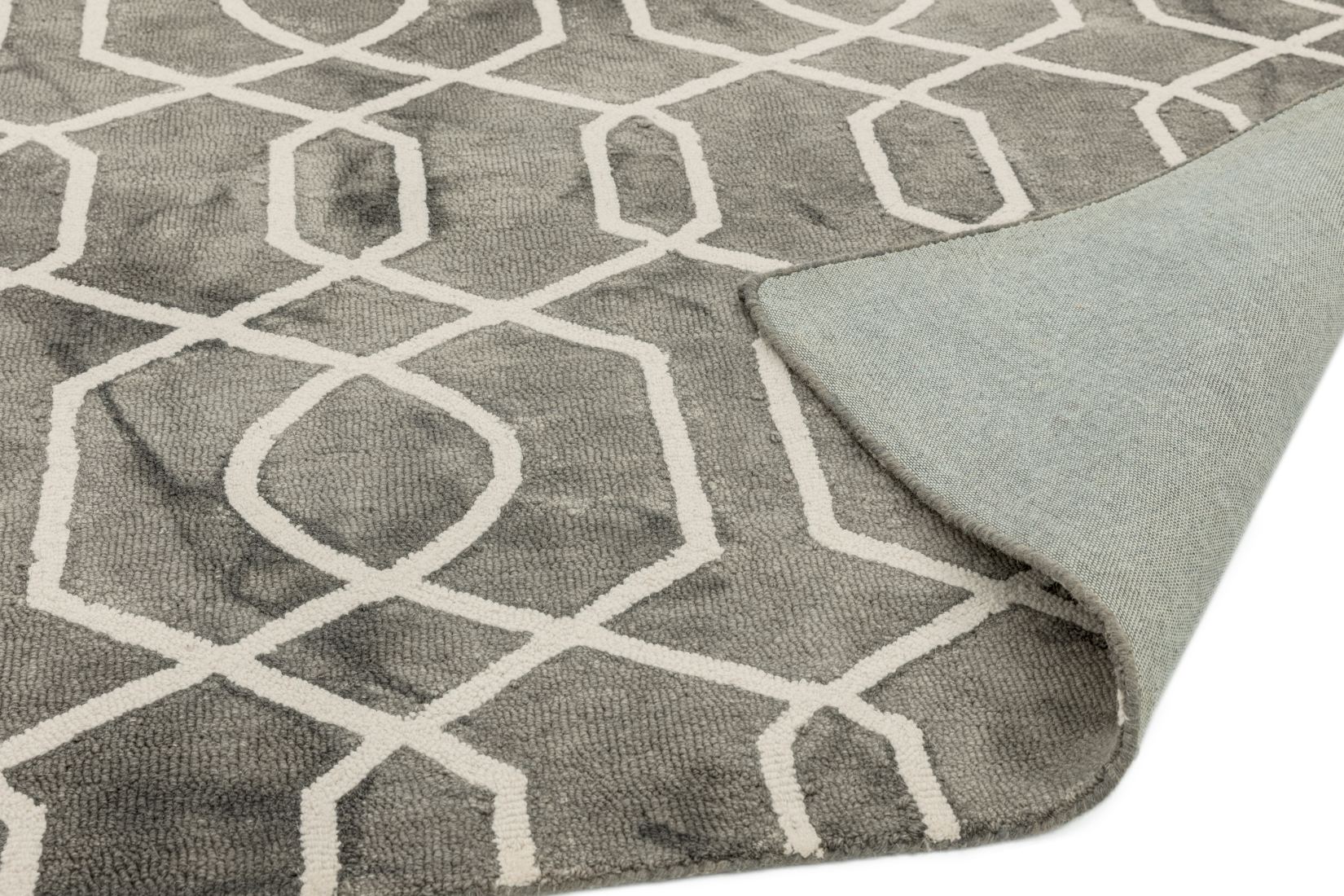 Fresco Dip Dyed Wool Geometric Rug - Grey Fresco Dip Dyed Wool Geometric Rug - Grey