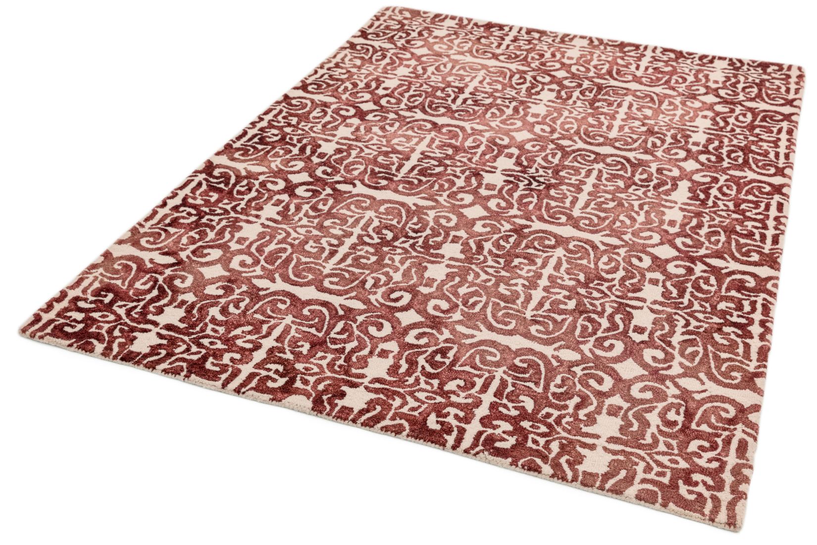 Fresco Dip Dyed Wool Geometric Rug - Red Fresco Dip Dyed Wool Geometric Rug - Red