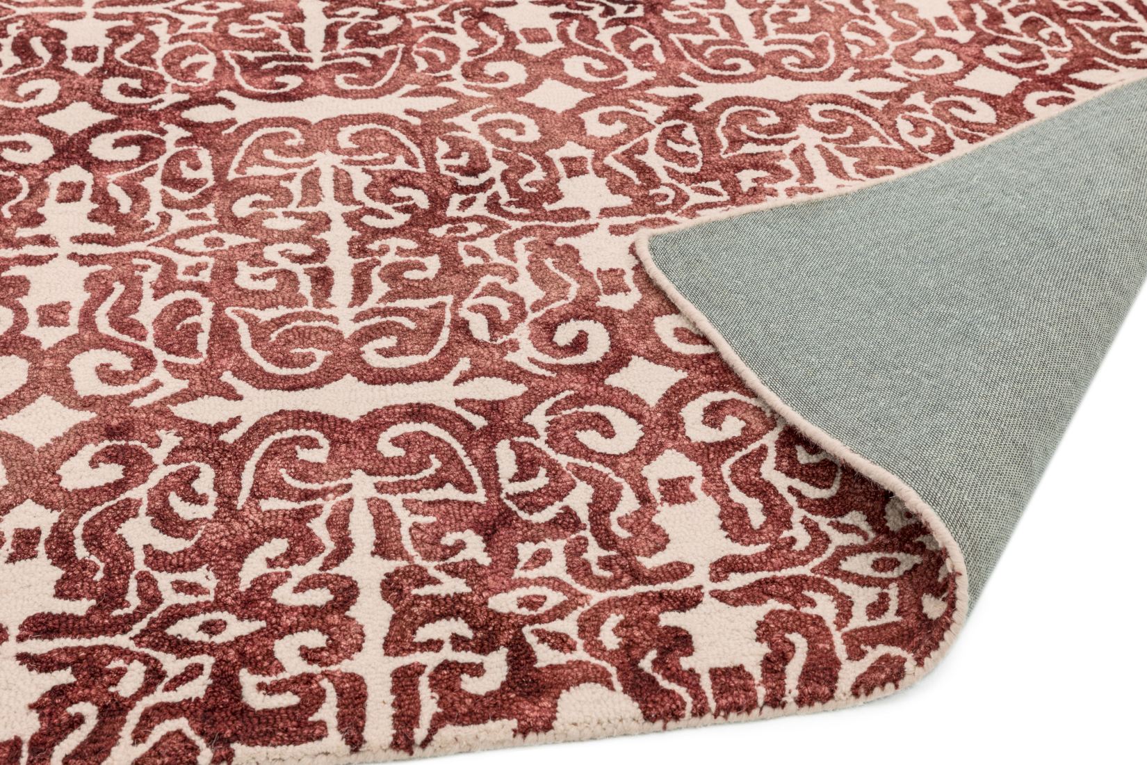 Fresco Dip Dyed Wool Geometric Rug - Red Fresco Dip Dyed Wool Geometric Rug - Red