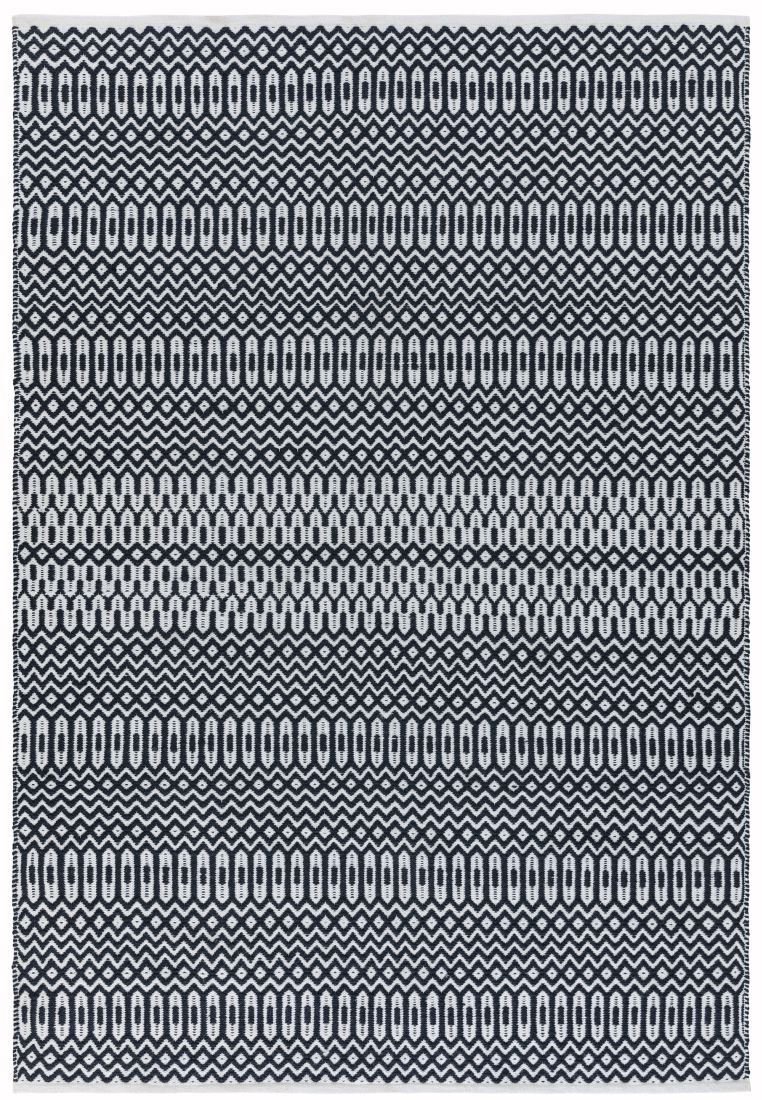 Halsey Geometric Flatweave Rug - Black Halsey Geometric Flatweave Rug - Black