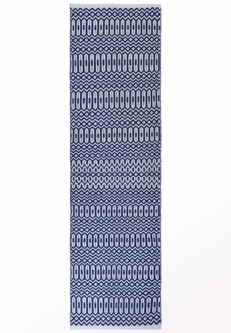 Halsey Geometric Flatweave Runner - Blue