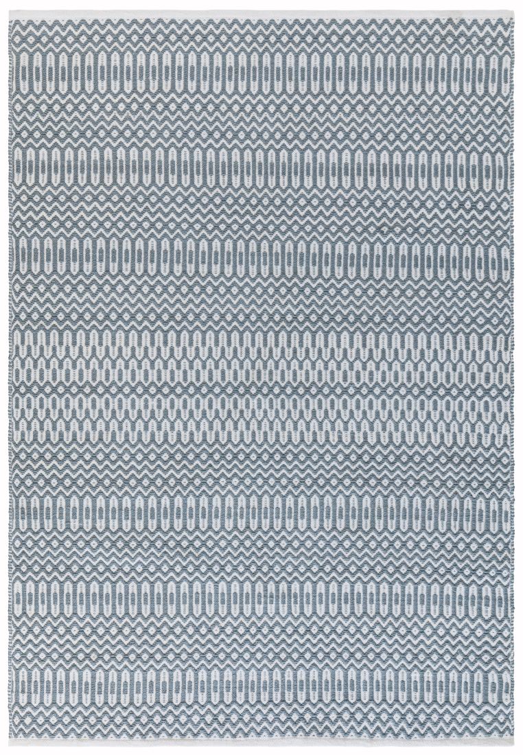 Halsey Geometric Flatweave Rug - Duck Egg