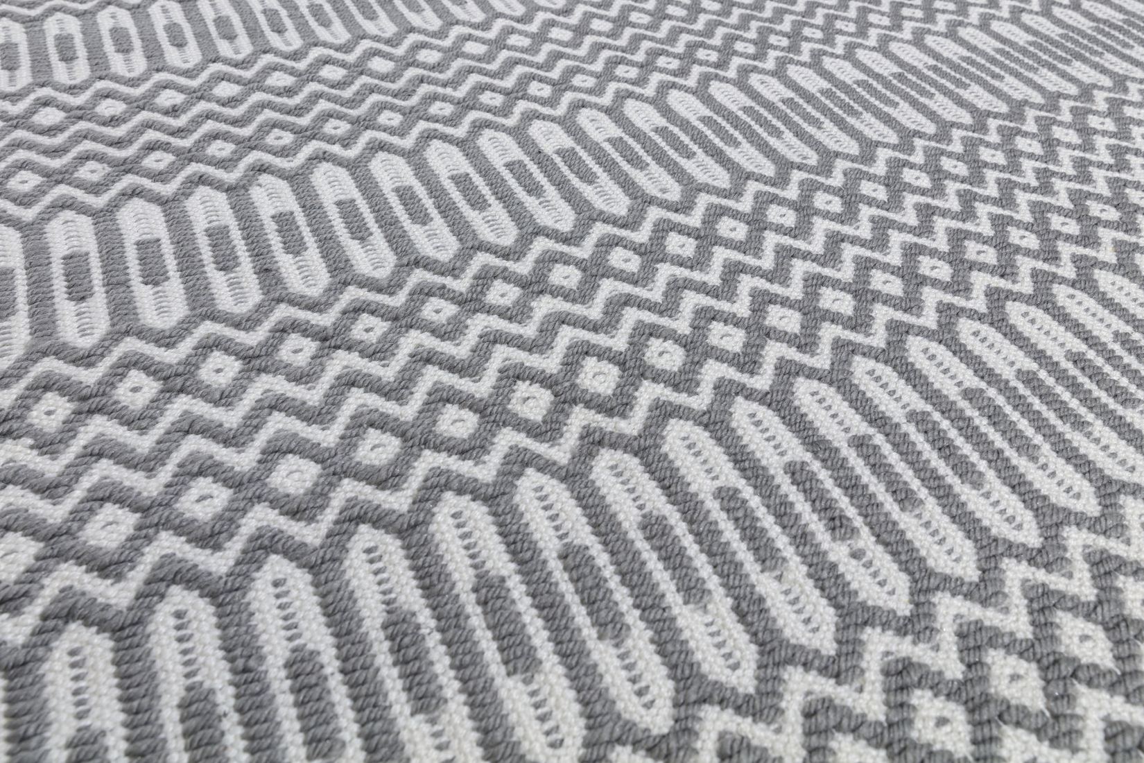 Halsey Geometric Flatweave Rug - Grey Halsey Geometric Flatweave Rug - Grey