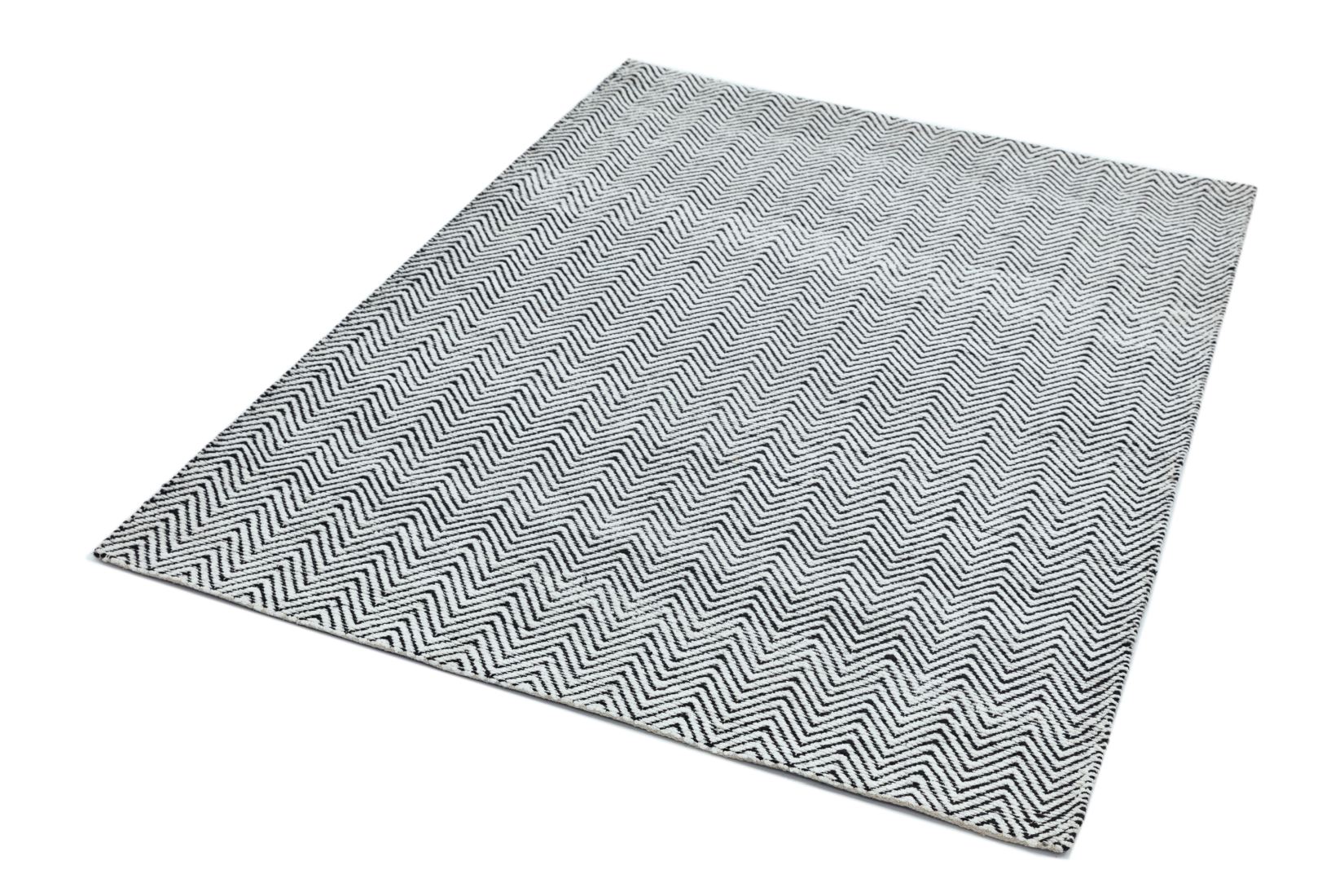 Ives Jute Flatweave Rug - Black / White 