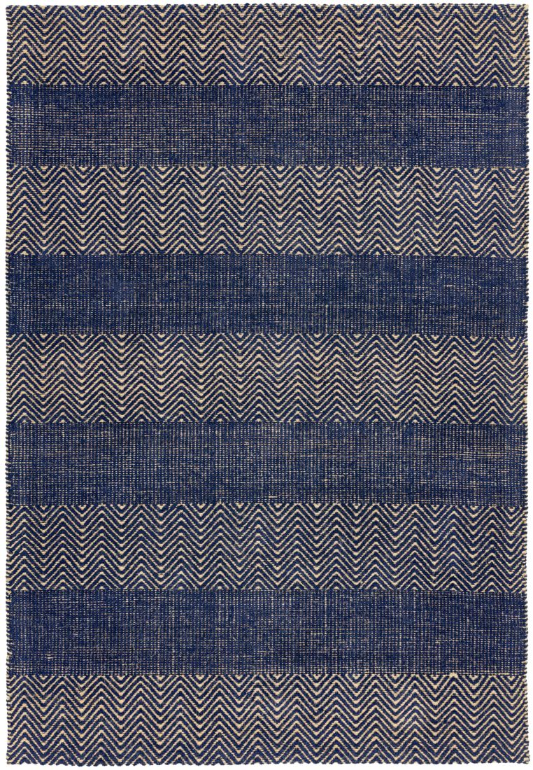 Ives Jute Flatweave Rug - Navy Blue