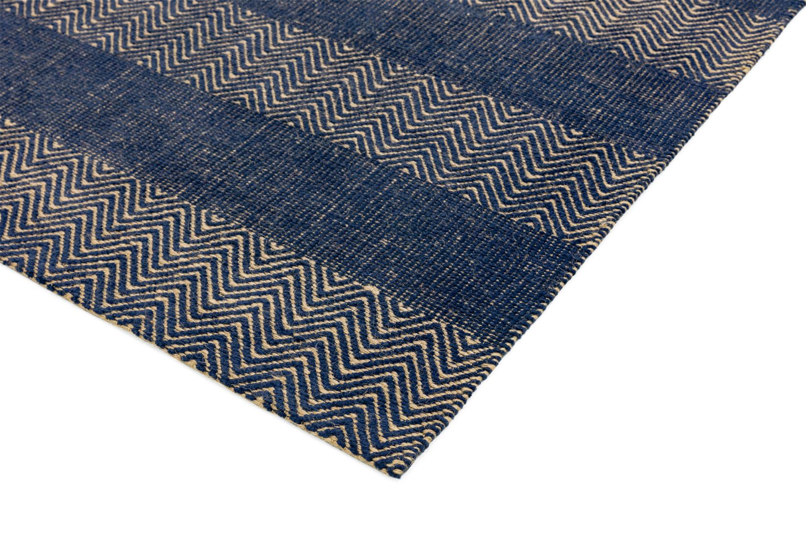 Ives Jute Flatweave Rug - Navy Blue