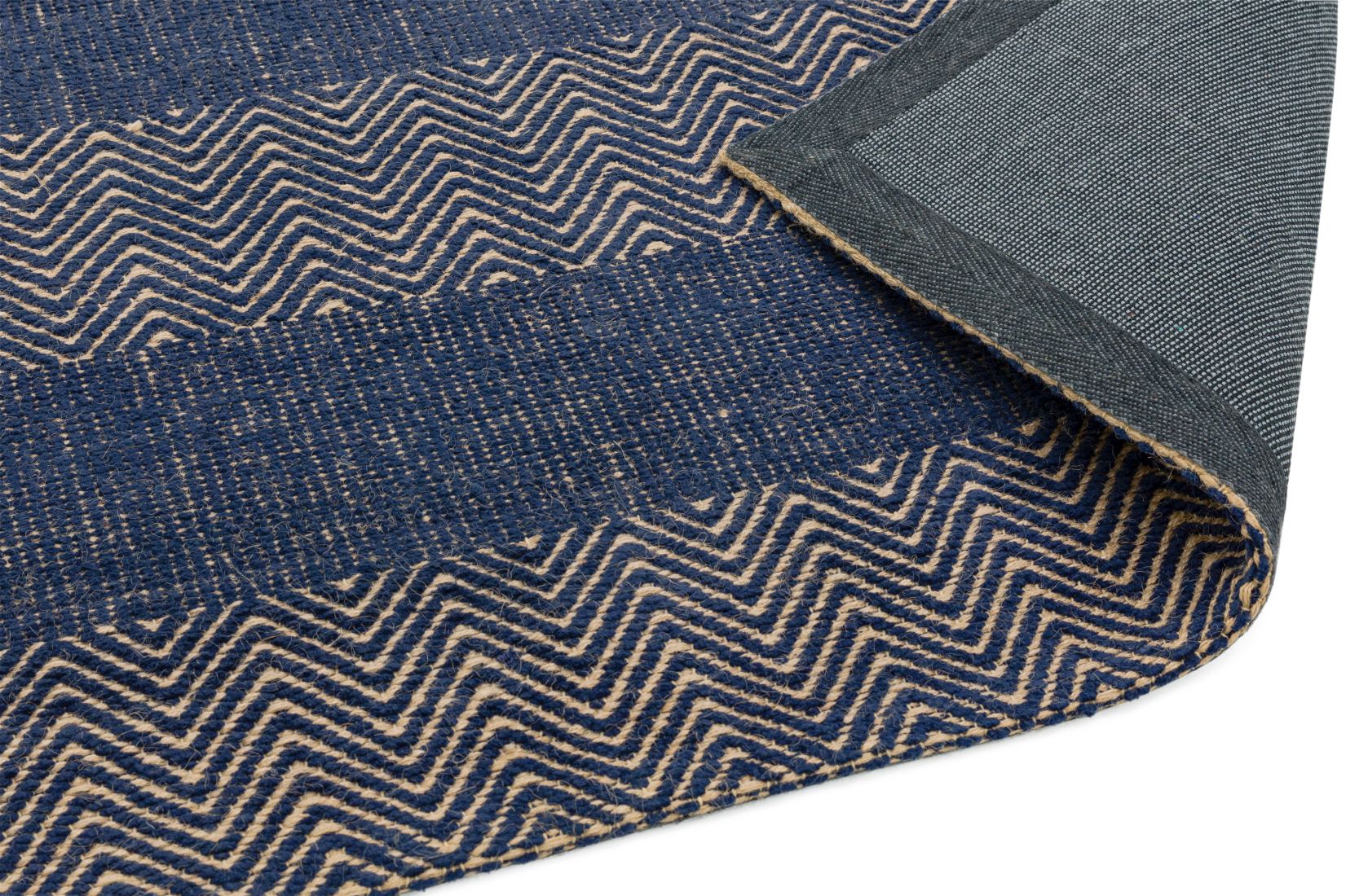 Ives Jute Flatweave Rug - Navy Blue