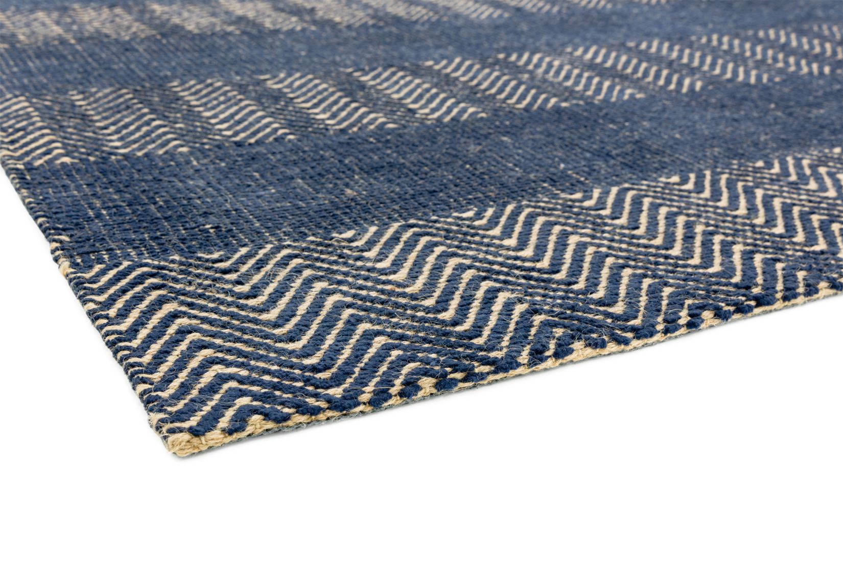 Ives Jute Flatweave Rug - Navy Blue