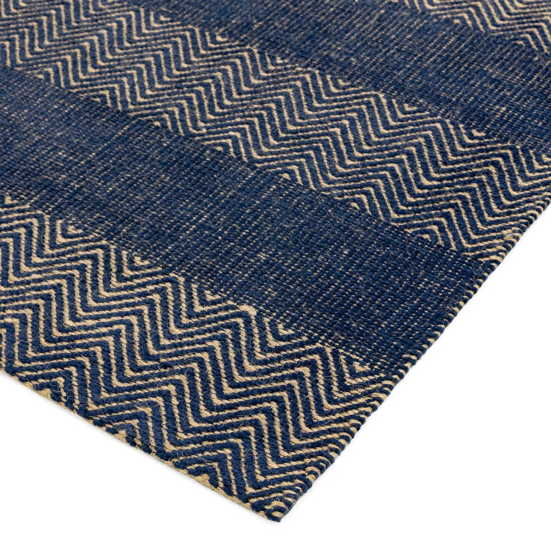 Ives Jute Flatweave Runner - Navy Blue