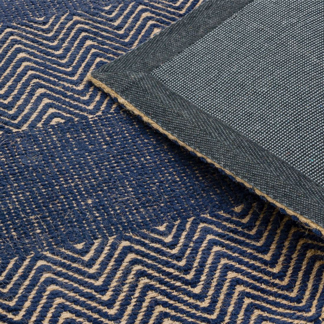 Ives Jute Flatweave Runner - Navy Blue