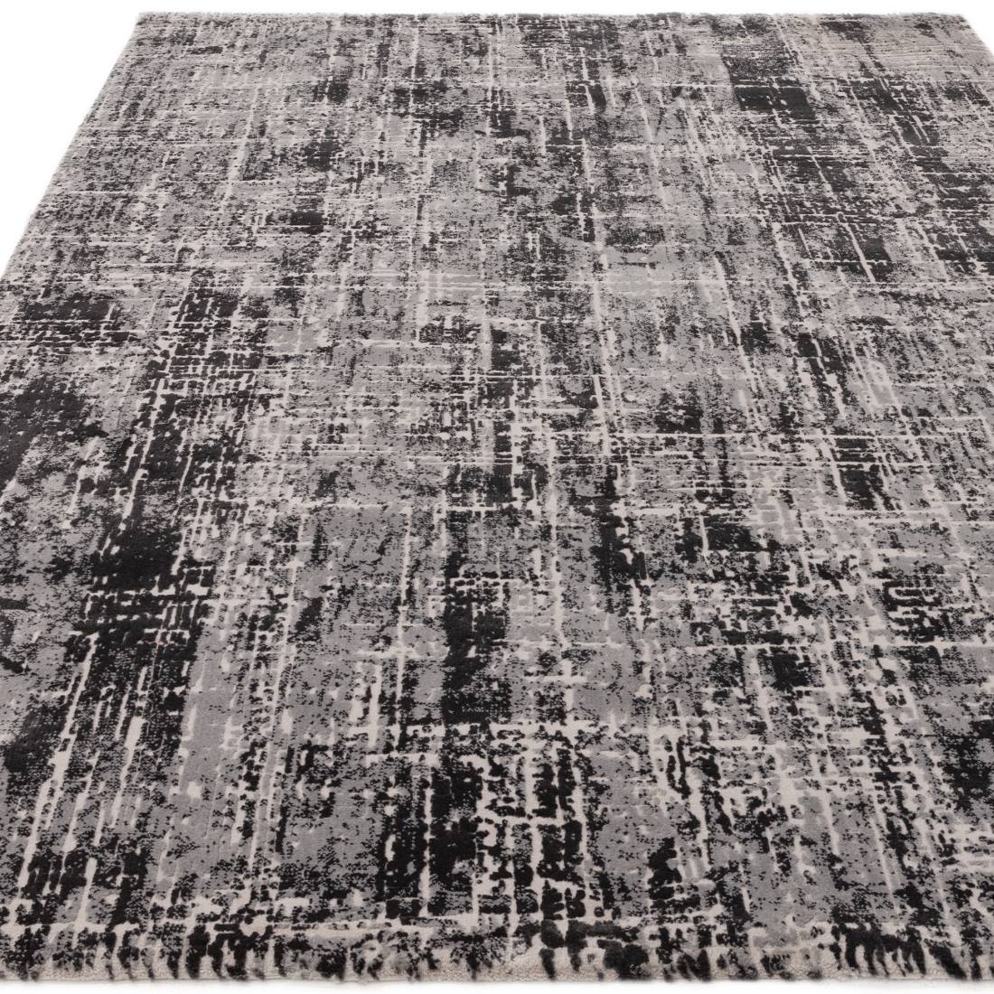 Kuza Abstract Rug - Black