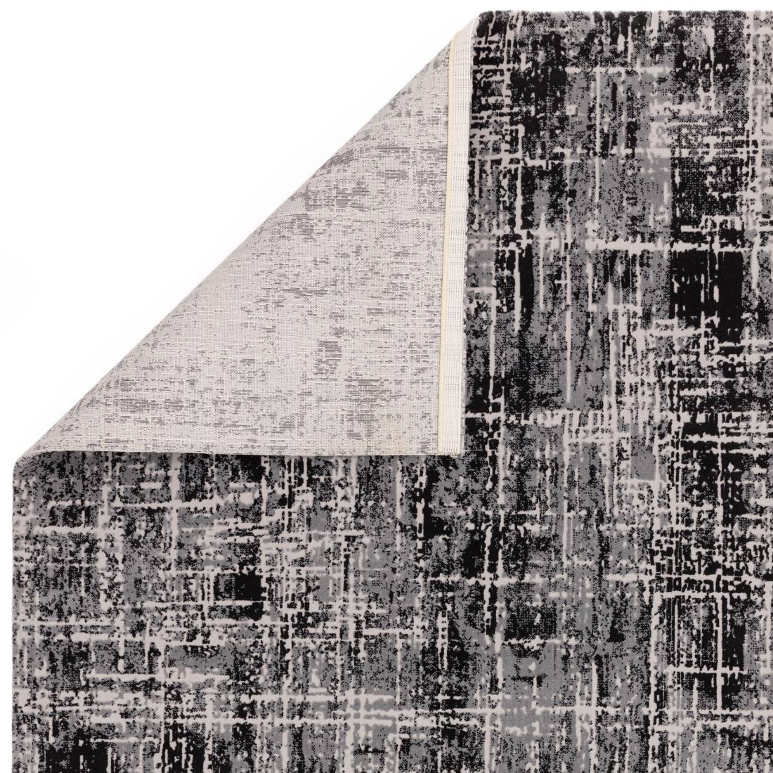 Kuza Abstract Rug - Black