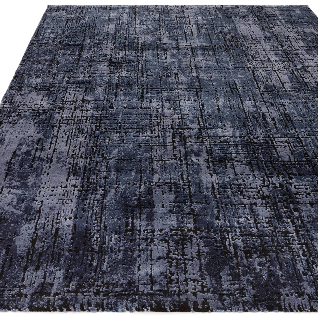 Kuza Abstract Rug - Navy