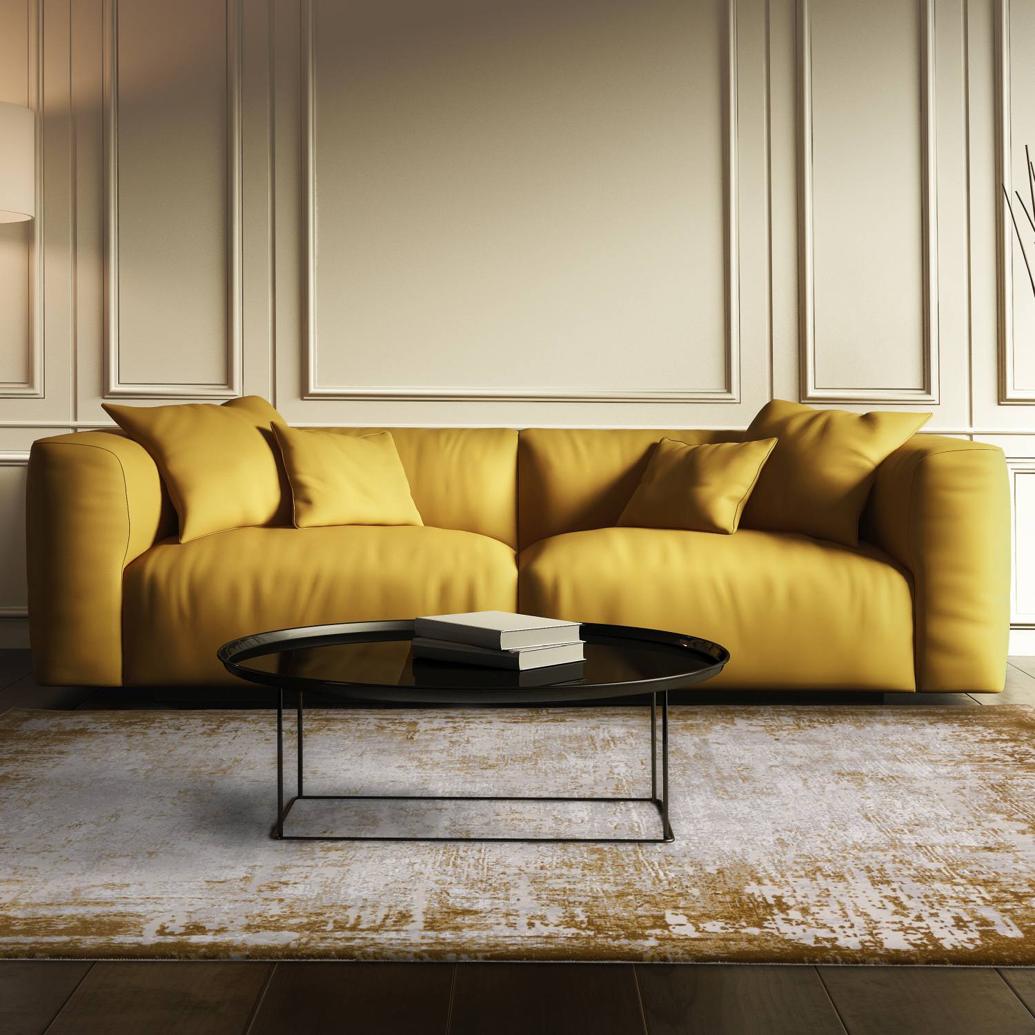 Kuza Border Rug - Gold Kuza Border Rug - Gold