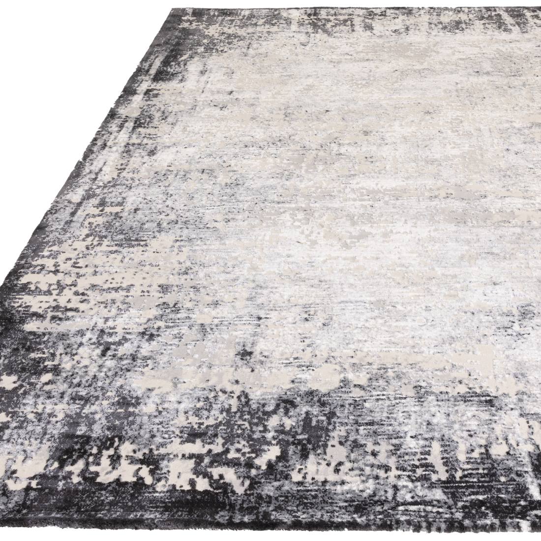 Kuza Border Rug - Grey