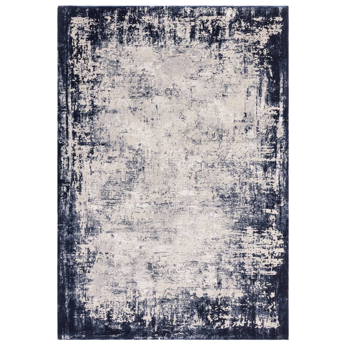 Kuza Border Rug - Navy