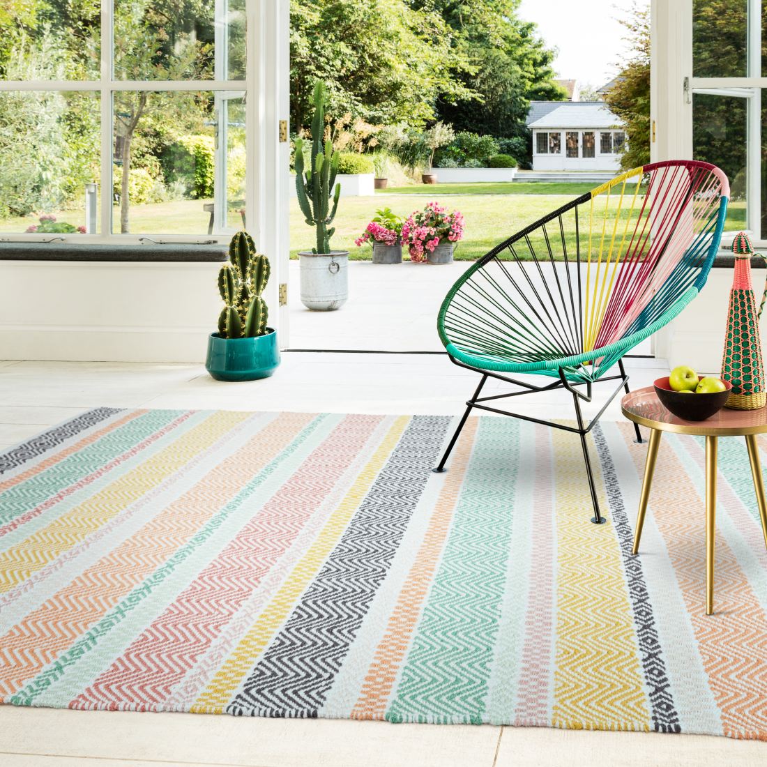 Boardwalk Striped Rug - Pastel Multi 