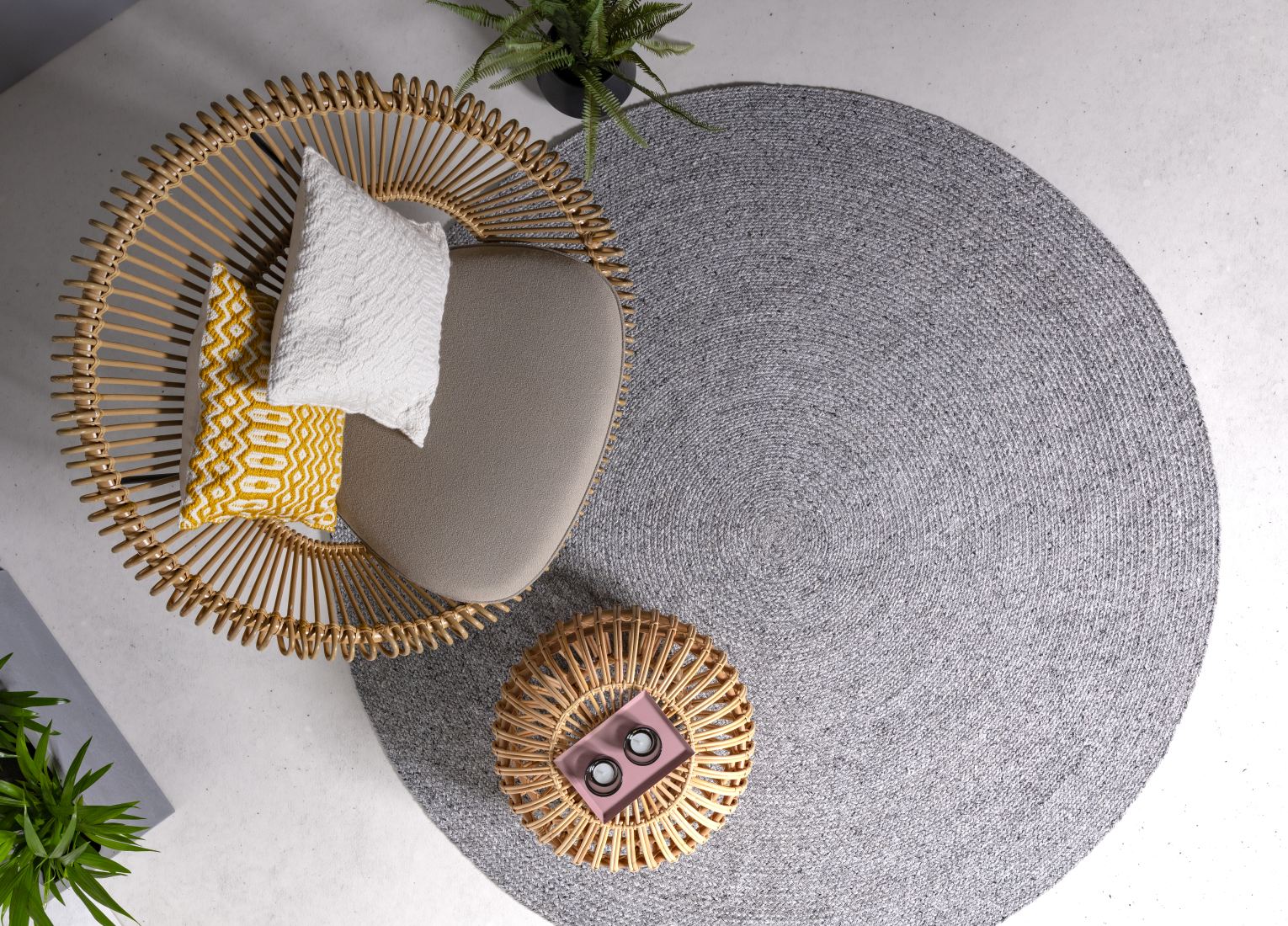 Nico XL Circle Rug - Grey