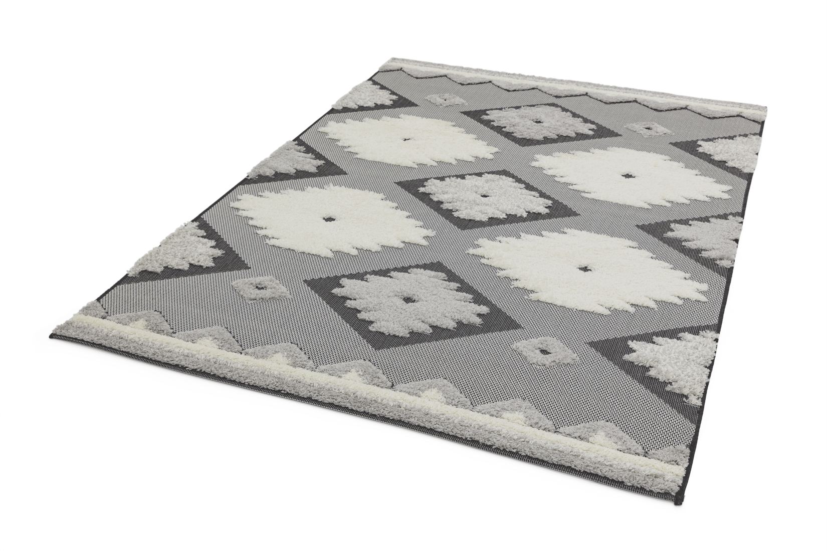 Monty In/Outdoor Tribal Rug - Black Cream MN01