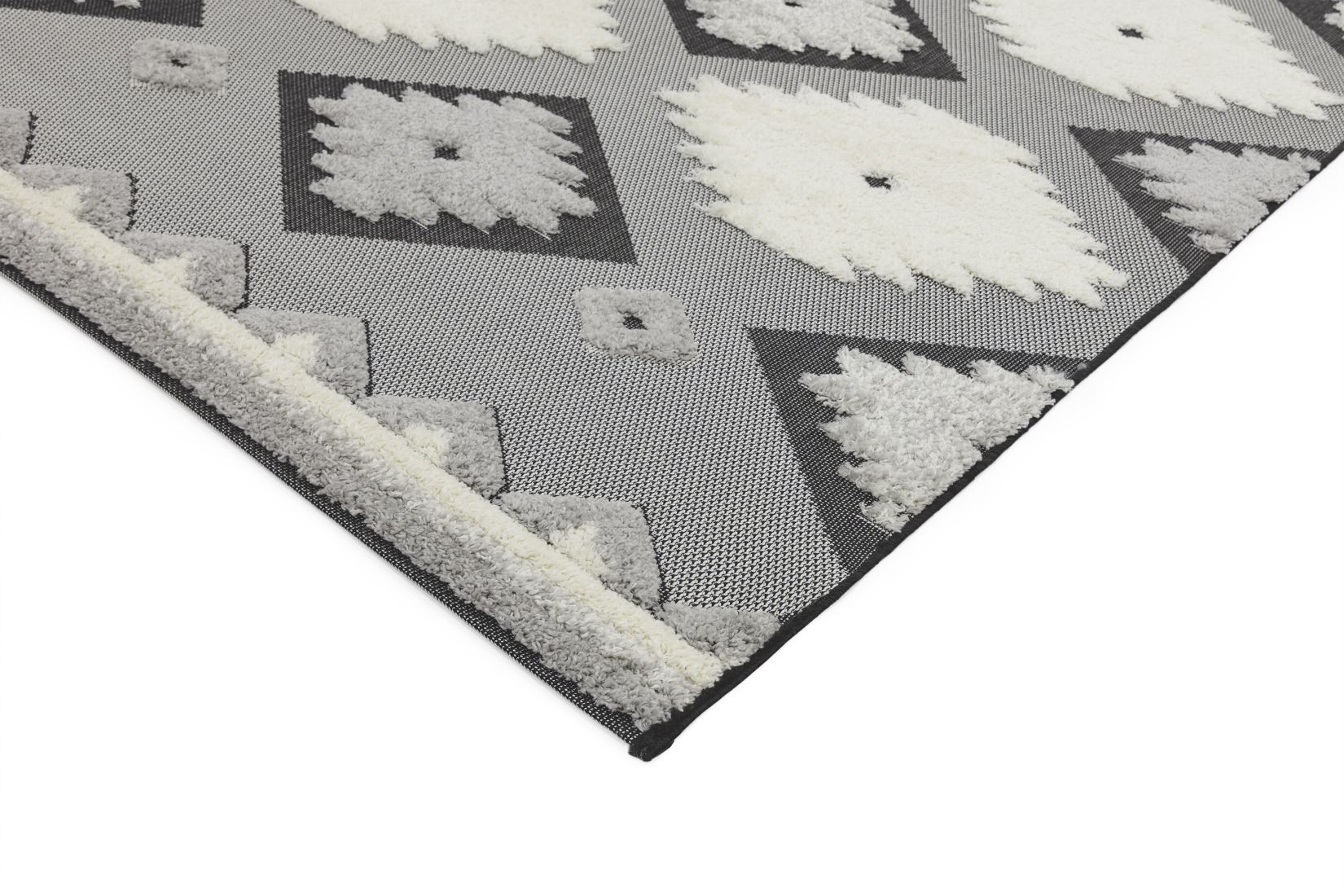 Monty In/Outdoor Tribal Rug - Black Cream MN01