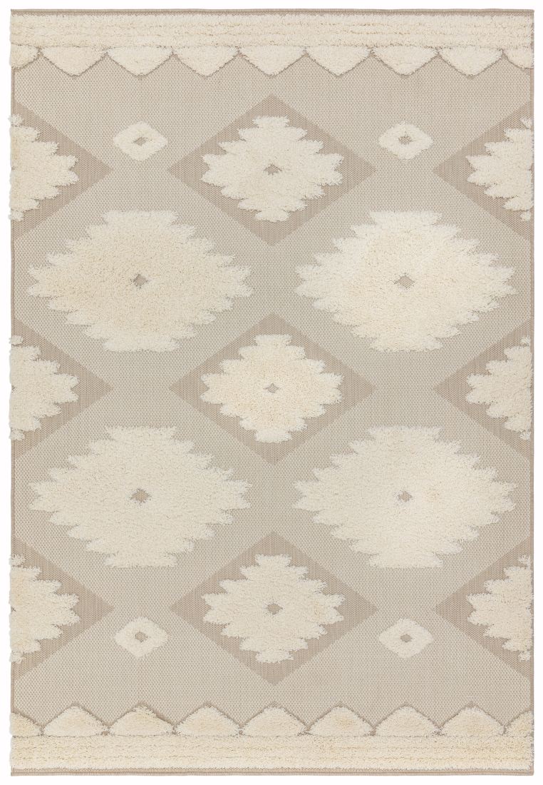 Monty In/Outdoor Tribal Rug - Natural Cream MN02