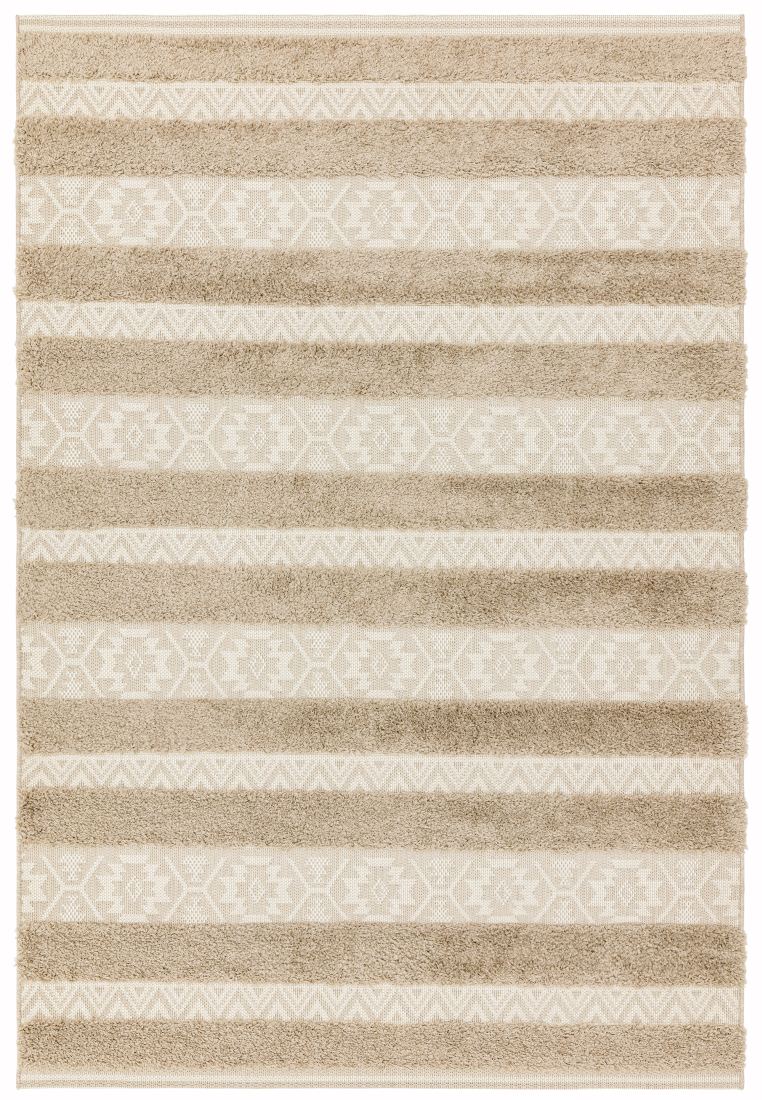 Monty In/Outdoor Stripe Rug - Natural Cream Stripe MN04