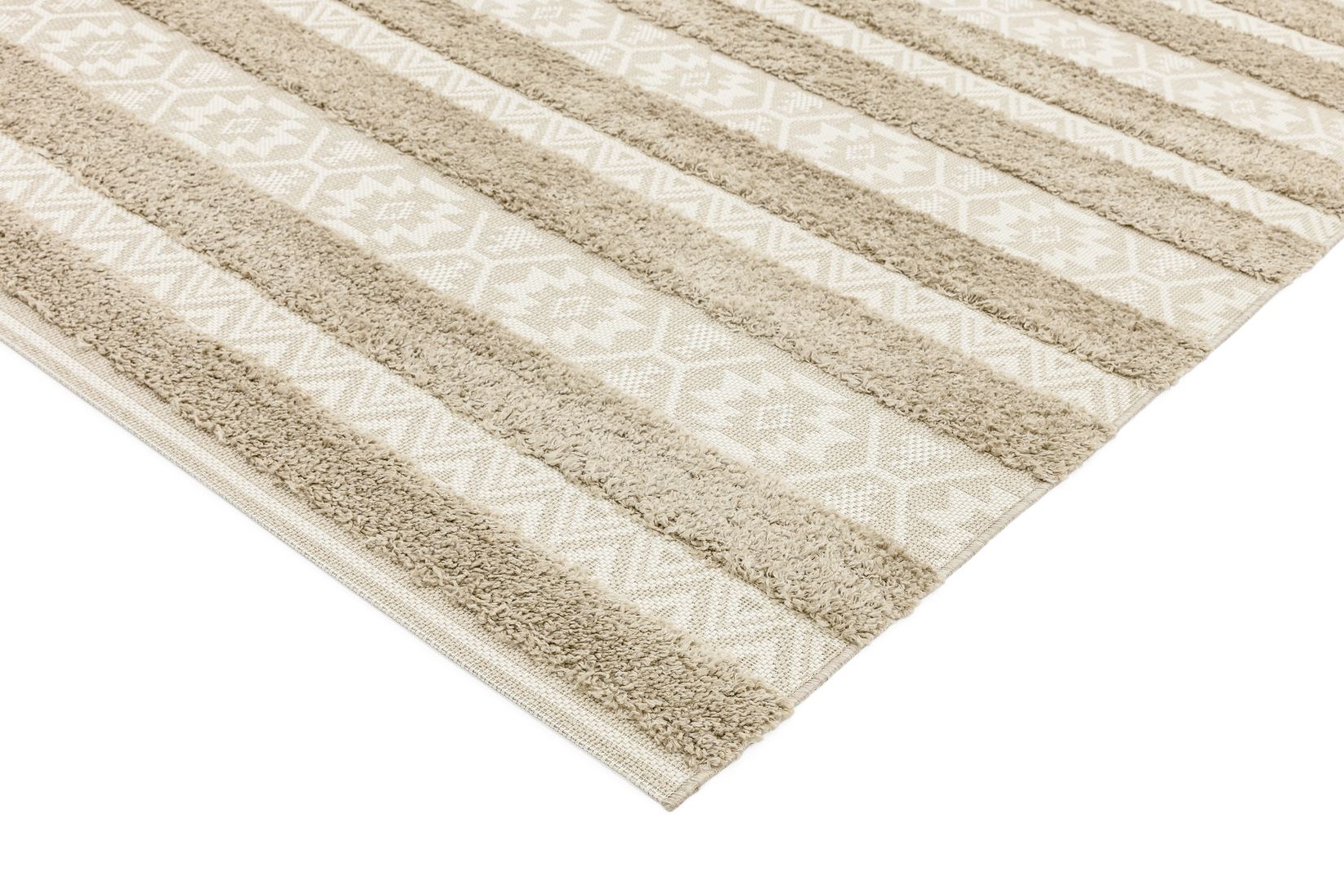 Monty In/Outdoor Stripe Rug - Natural Cream Stripe MN04