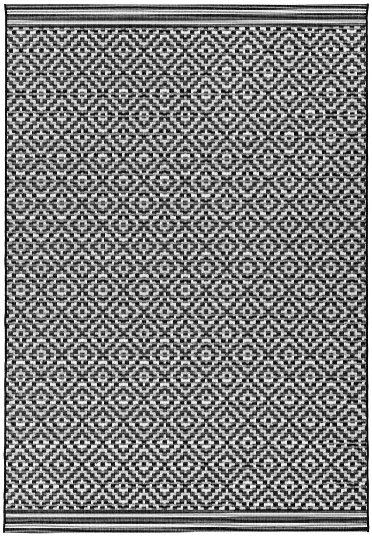 Patio In/Outdoor Geometric Rug - Diamond Mono PAT12 Patio In/Outdoor Geometric Rug - Diamond Mono PAT12
