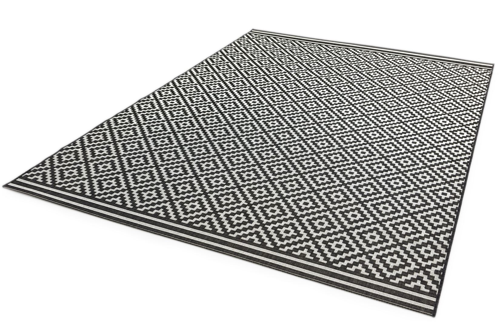 Patio In/Outdoor Geometric Rug - Diamond Mono PAT12 Patio In/Outdoor Geometric Rug - Diamond Mono PAT12