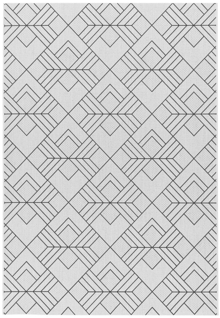 Patio In/Outdoor Geometric Rug - Deco Ivory PAT16